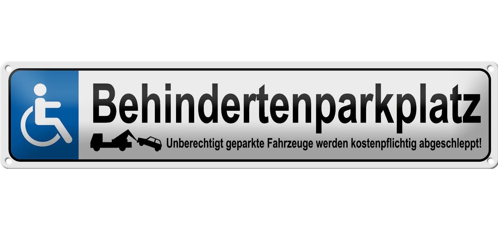 Panneau de stationnement en étain 46x10cm, décoration de place de stationnement pour personnes handicapées