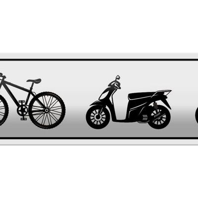 Letrero de chapa para estacionamiento, 46x10cm, decoración para bicicleta, ciclomotor y motocicleta