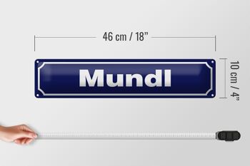 Plaque en tôle note 46x10cm, décoration Mundl Autriche 4