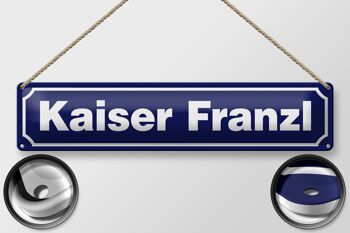Signe en étain note 46x10cm, décoration Kaiser Franzl Autriche 2