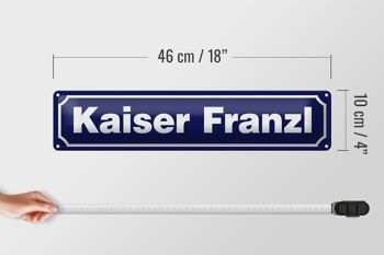 Signe en étain note 46x10cm, décoration Kaiser Franzl Autriche 5