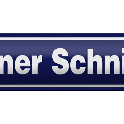 Blechschild Hinweis 46x10cm Wiener Schnitzel Österreich Dekoration