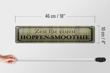 Plaque en tôle disant 46x10cm Time for a hop smoothie decoration 4