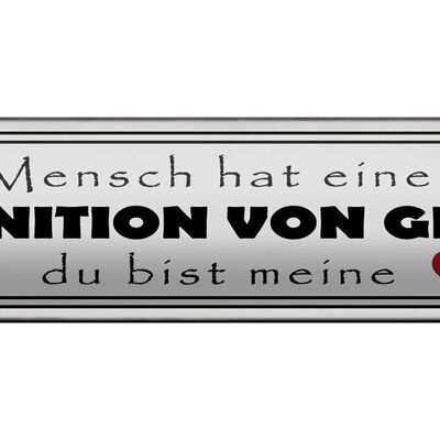 Blechschild Spruch 46x10cm Jeder andere Definition Glück Dekoration