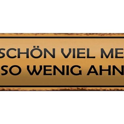 Blechschild Spruch 46x10cm ganz schön viel Meinung für so Dekoration