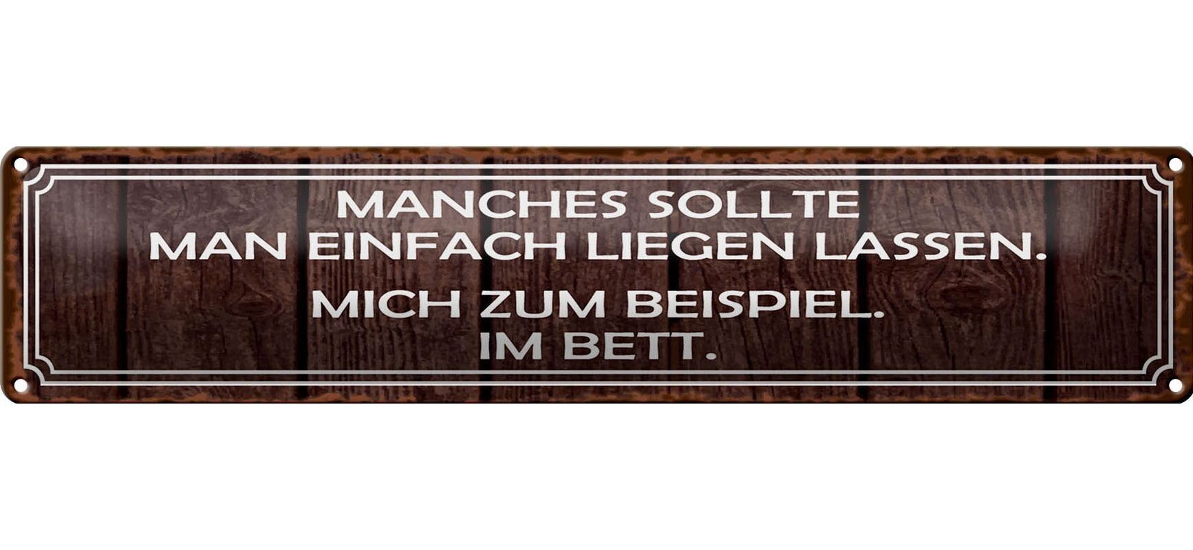 Targa in metallo con scritta 46x10 cm alcune cose dovrebbero essere lasciate indietro come decorazione