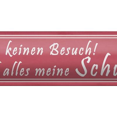 Blechschild Spruch 46x10cm das sind alles meine Schuhe Dekoration