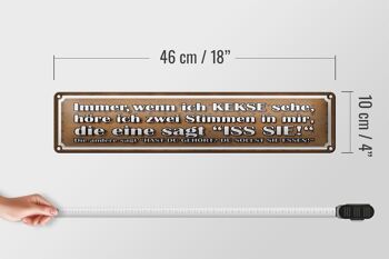 Plaque en tôle disant 46x10cm quand je vois des cookies décoration deux voix 4