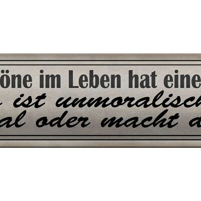 Blechschild Spruch 46x10cm alles schöne hat einen Haken Dekoration