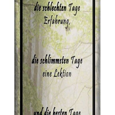 Blechschild Spruch 10x46cm jeder Tag ist kostbar Herz Dekoration