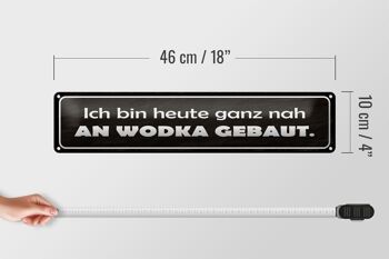 Plaque en étain disant 46x10cm aujourd'hui construite très proche de la décoration de la vodka 4