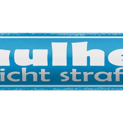 Blechschild Spruch 46x10cm Faulheit ist nicht strafbar Dekoration