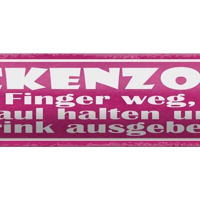 Blechschild Spruch 46x10cm Zickenzone Finger weg Drink ausgeben