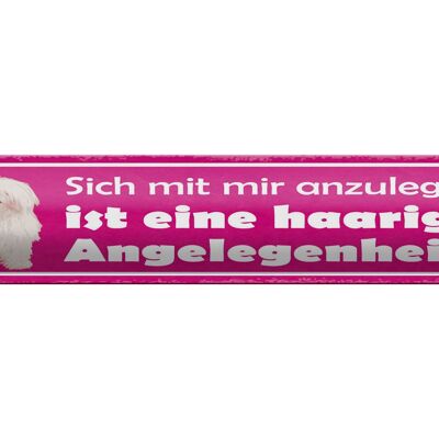 Blechschild Spruch 46x10cm Vorsicht! Reiz mich nicht! Dekoration