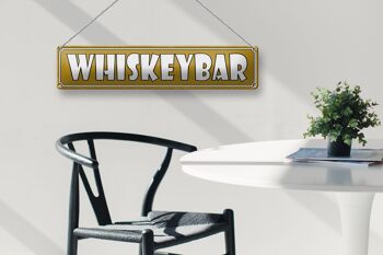 Signe en étain note 46x10cm, décoration de bar à whisky 4