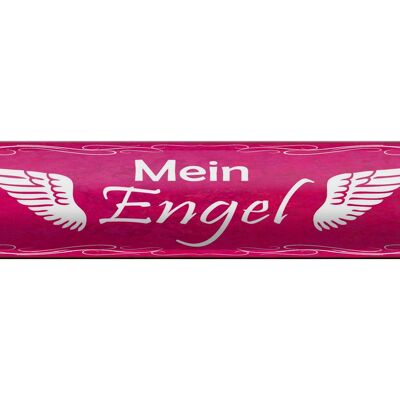 Blechschild Spruch 46x10cm Mein Engel Flügel Dekoration