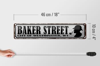 Panneau en étain indiquant 46x10cm, décoration de Baker street city Westminster 5