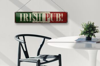 Avis de signe en étain 46x10cm, décoration de Pub irlandais 3