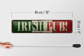 Avis de signe en étain 46x10cm, décoration de Pub irlandais 4