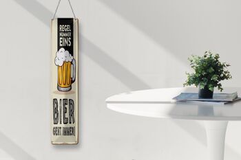 Plaque en tôle 10x46cm Règle numéro un, la bière est toujours une décoration 4