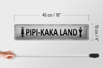 Plaque en tôle note 46x10cm décoration toilettes campagne Pipi-Kaka 4