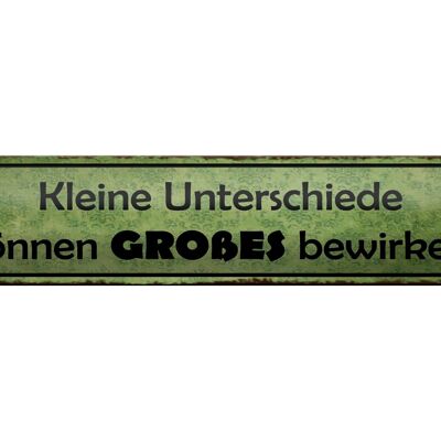 Blechschild Spruch 46x10cm Keine Unterschiede Großes Dekoration