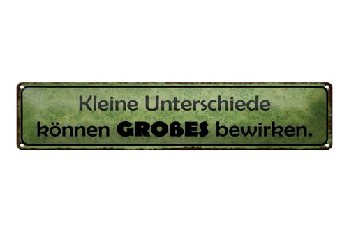 Blechschild Spruch 46x10cm Keine Unterschiede Großes Dekoration