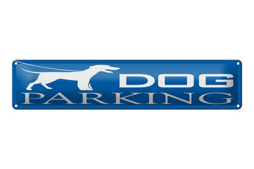 Blechschild Hinweis 46x10cm Dog Parking Dekoration
