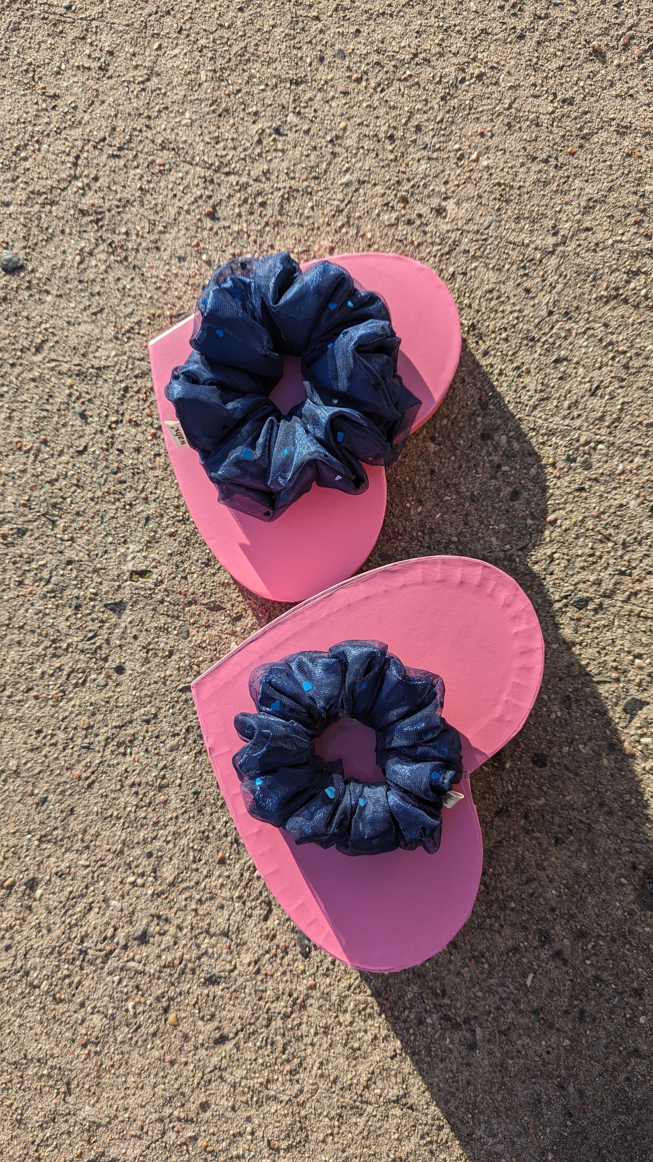 Coletero de Satén Corazón Azul Marino