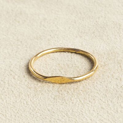 Fine small gold signet ring handmade