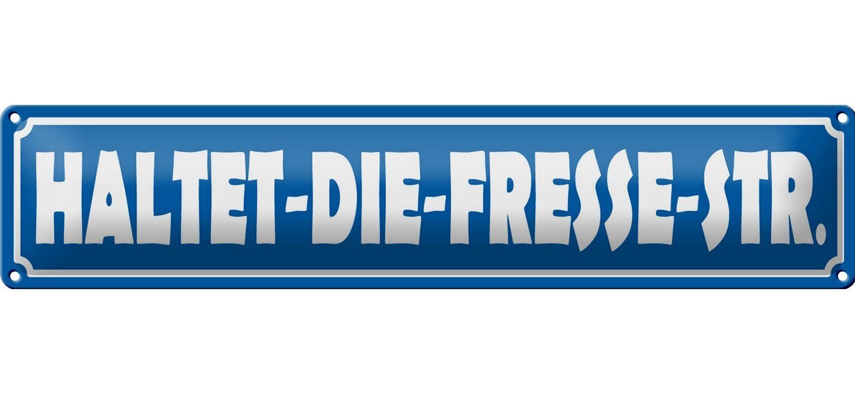 Targa in metallo cartello stradale 46x10 cm stai zitto decorazione stradale