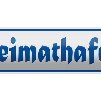 Blechschild Straßenschild 46x10cm Heimathafen Anker Dekoration