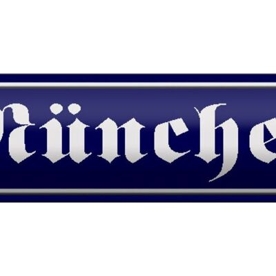 Blechschild Straßenschild 46x10cm München Bayern Dekoration