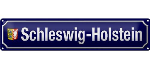 Blechschild Straßenschild 46x10cm Schleswig-Holstein Wappen Dekoration