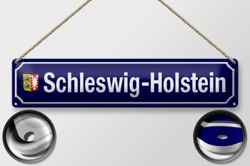 Plaque de rue en tôle 46x10cm, décoration des armoiries du Schleswig-Holstein 2