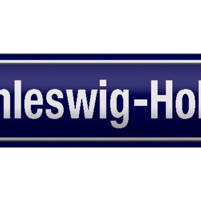 Blechschild Straßenschild 46x10cm Schleswig-Holstein Wappen Dekoration