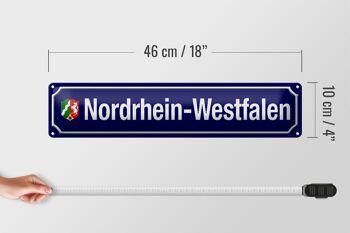 Plaque de rue en tôle 46x10cm Décoration Rhénanie du Nord - Westphalie 5