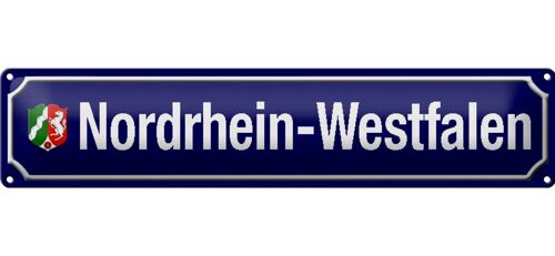 Blechschild Straßenschild 46x10cm Nordrhein - Westfalen Dekoration