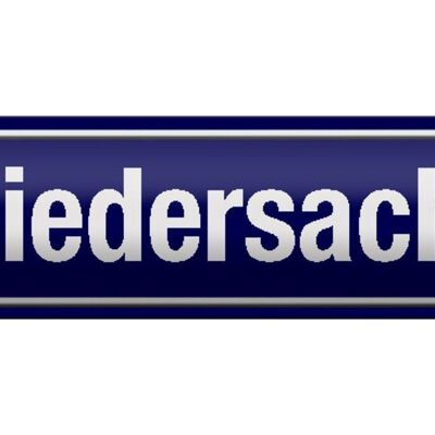 Blechschild Straßenschild 46x10cm Niedersachsen Wappen Dekoration