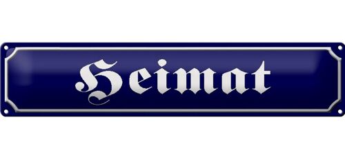 Blechschild Straßenschild 46x10cm Heimat Dekoration