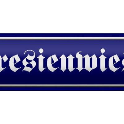 Blechschild Straßenschild 46x10cm Theresienwiese Bier Dekoration