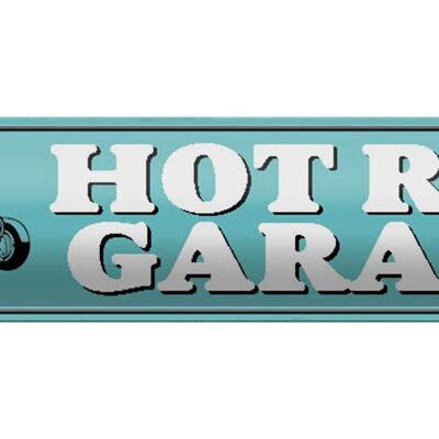 Blechschild Straßenschild 46x10cm Hot rod Garage Auto Dekoration