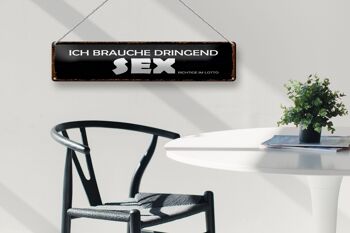 Plaque en étain disant 46x10cm J'ai un besoin urgent de décoration sexuelle 4