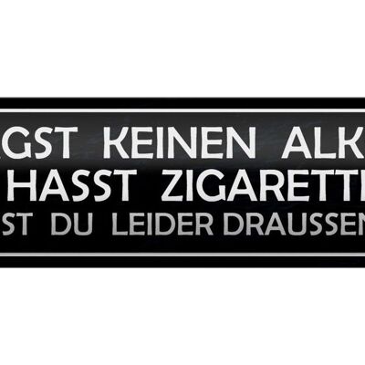 Blechschild Spruch 46x10cm du magst keinen du hasst Dekoration