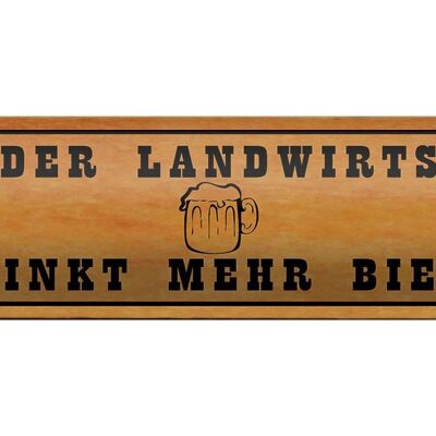 Blechschild Spruch 46x10cm helft Landwirtschaft trinkt Bier Dekoration