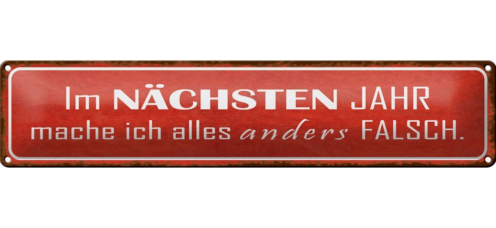 Targa in metallo con scritta 46x10 cm che l'anno prossimo farà una decorazione diversa