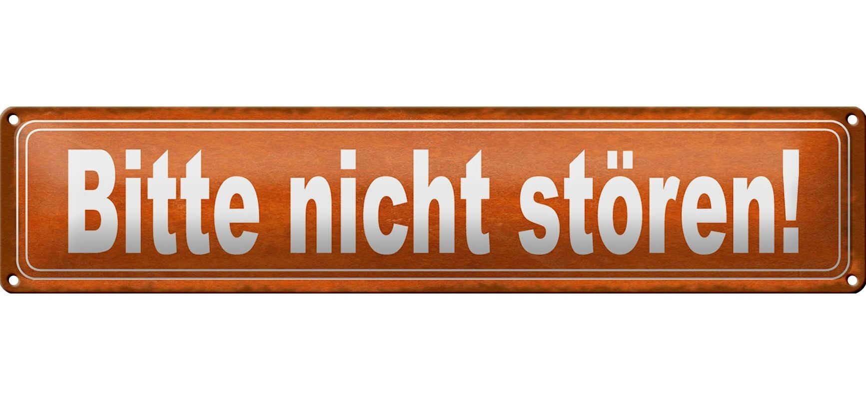 Targa in metallo nota 46x10 cm Si prega di non disturbare la decorazione murale