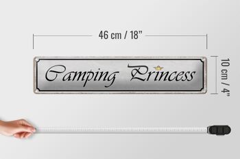 Plaque signalétique en tôle 46x10cm Camping Princess 4
