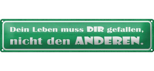 Blechschild Spruch 46x10cm dein leben muss Die gefallen Dekoration