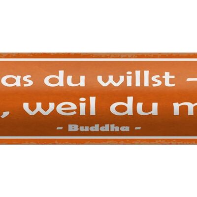 Blechschild Spruch 46x10cm tue was du willst aber nicht Dekoration